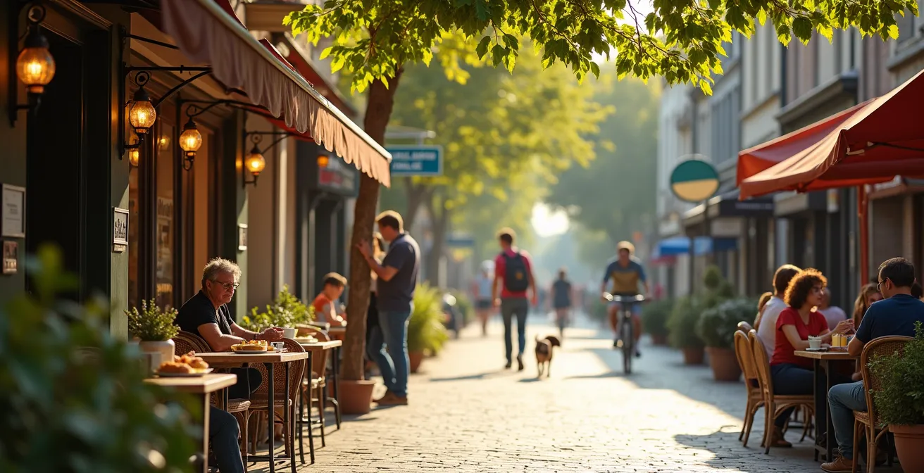 Ambiance locale sur l’avenue Wellington a Verdun un samedi ensoleille