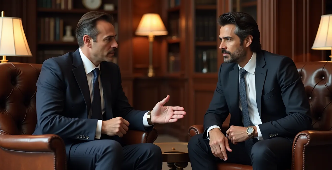 Dirigeants d'affaires dans un club privé historique de Montréal