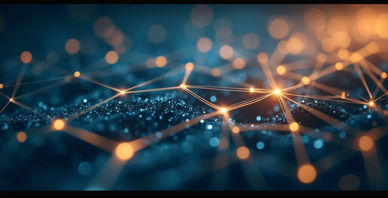 Réseau de connexions symbolisant l'écosystème d'investisseurs dans le monde des startups